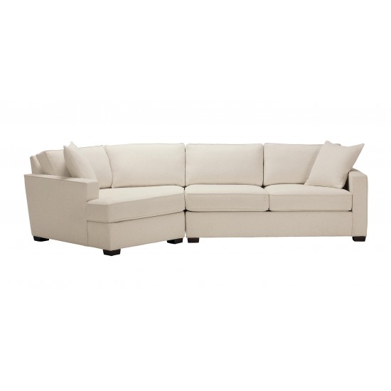 Spencer Track-Arm Two-Piece Sectional with Square Cuddle Chaise