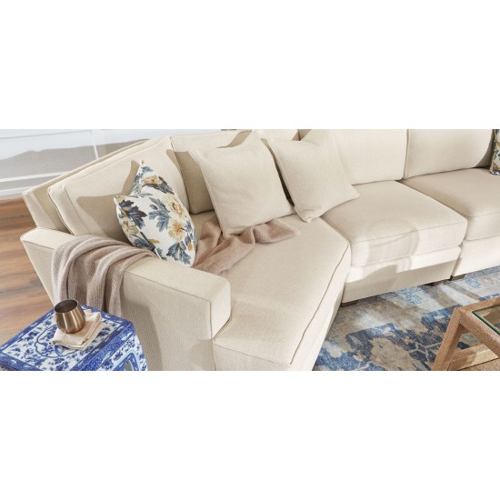 Spencer Track-Arm Two-Piece Sectional with Square Cuddle Chaise