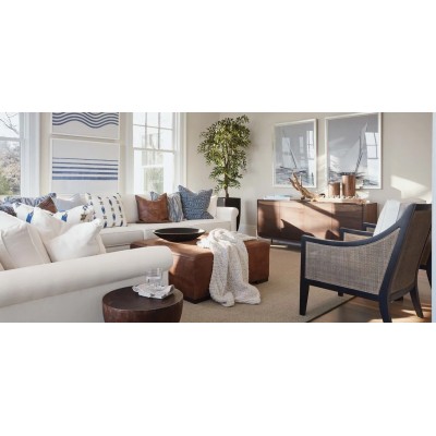 Spencer Roll-Arm Three-Piece Sectional with Wedge