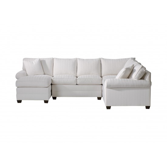 Bennett Roll-Arm Sectional with Chaise, 207888G5