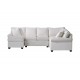 Bennett Roll-Arm Sectional with Chaise, 207888G5