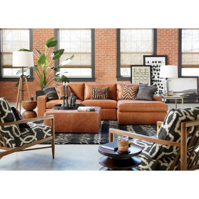 Conway Two-Piece Leather Sectional with Chaise 727789G