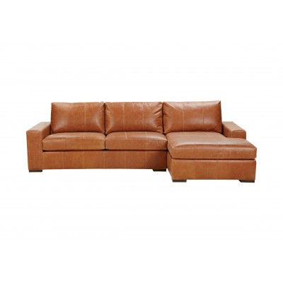 Conway Two-Piece Leather Sectional with Chaise 727789G