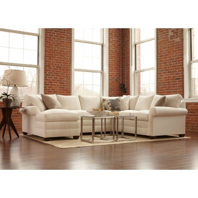 Bennett Roll-Arm Sectional with Chaise 
