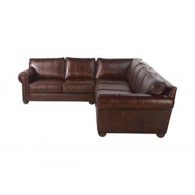 Richmond Leather Sectional, Old English Chocolate 727235G